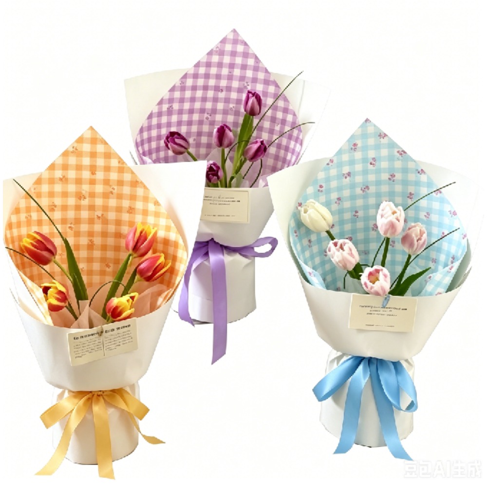 Flower Wrap Kraft - Papel de Regalo Floral Grueso con
