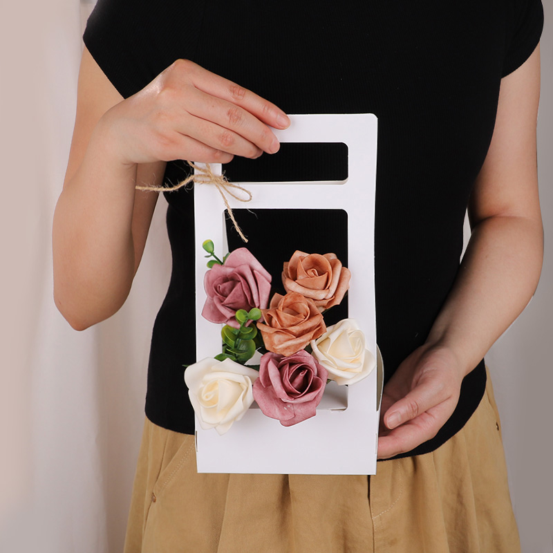 Flower Wrap Kraft - Caja de flores de mano de