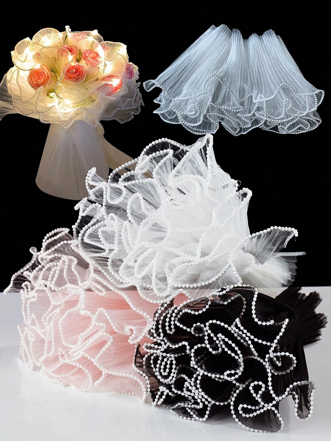 Supply For Florist - Papel de malla para envolver flores