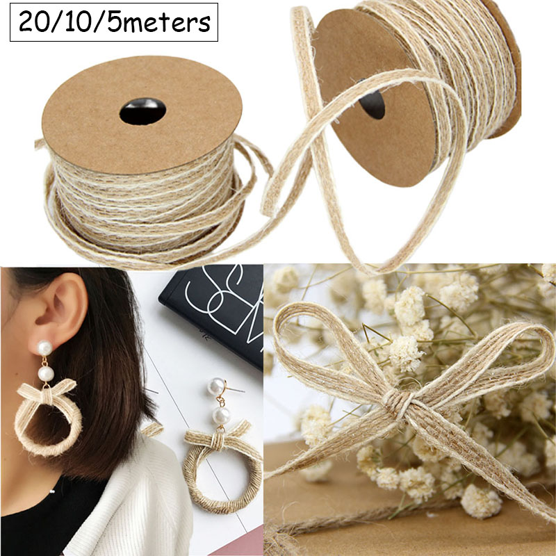 Twine Jute Natural - Cuerda de yute Natural de 20/10/5M,
