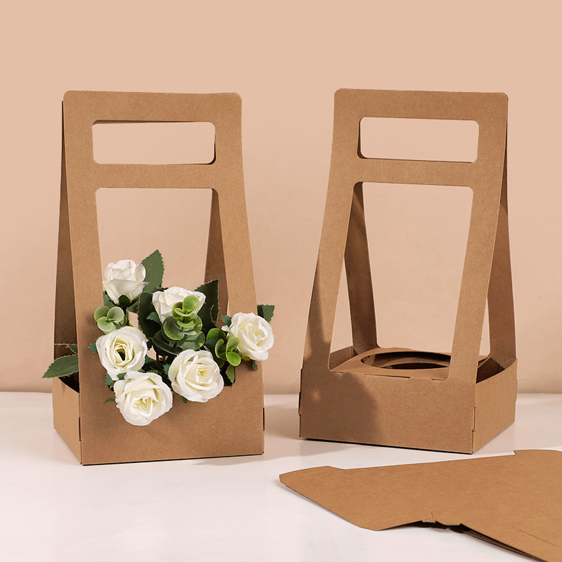 Caja de flores de mano de pape - Flower Wrap Kraft reseña y precio