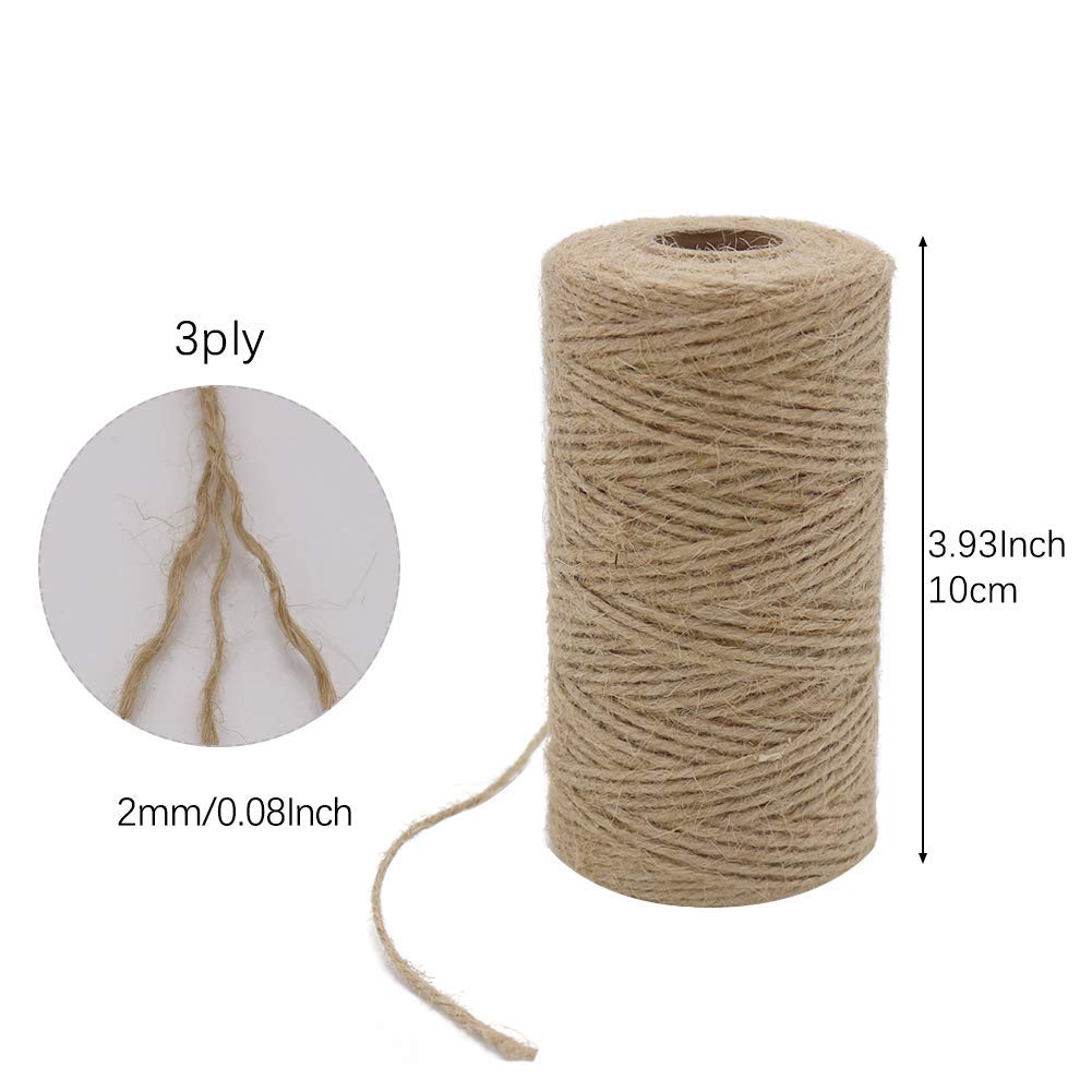 2 uds X 333 pies 2Mm 3 capas h - Twine Jute Natural reseña y precio