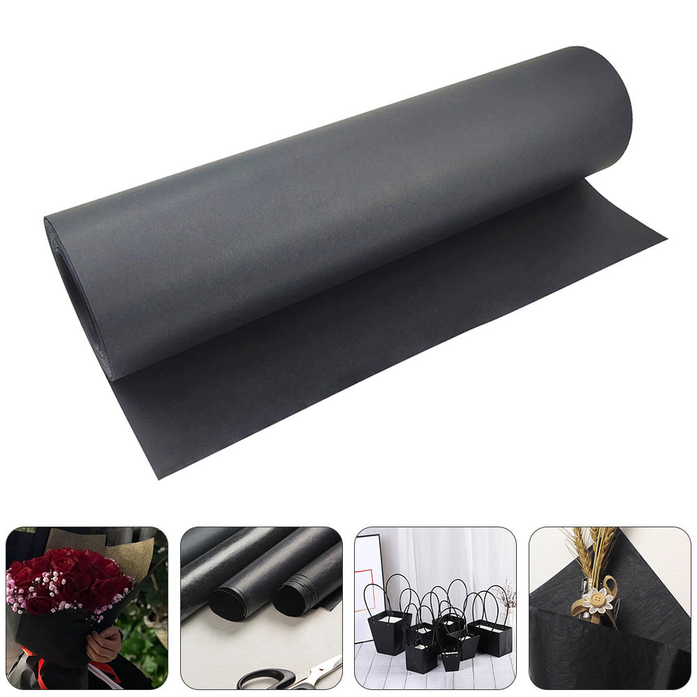 1 rollo de papel Kraft negro,  - Flower Wrap Kraft reseña y precio