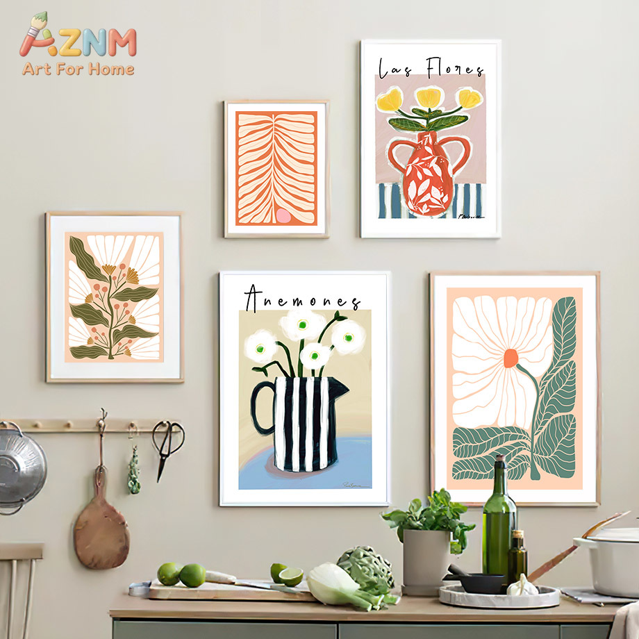 AZNM - Arte de pared en lienzo - Florist Supply Vases reseña y precio