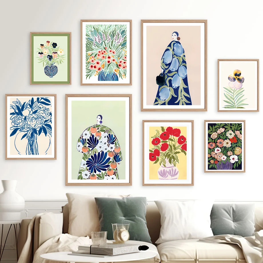 Cuadro Abstracto de Mujer y Fl - Florist Supply Vases reseña y precio